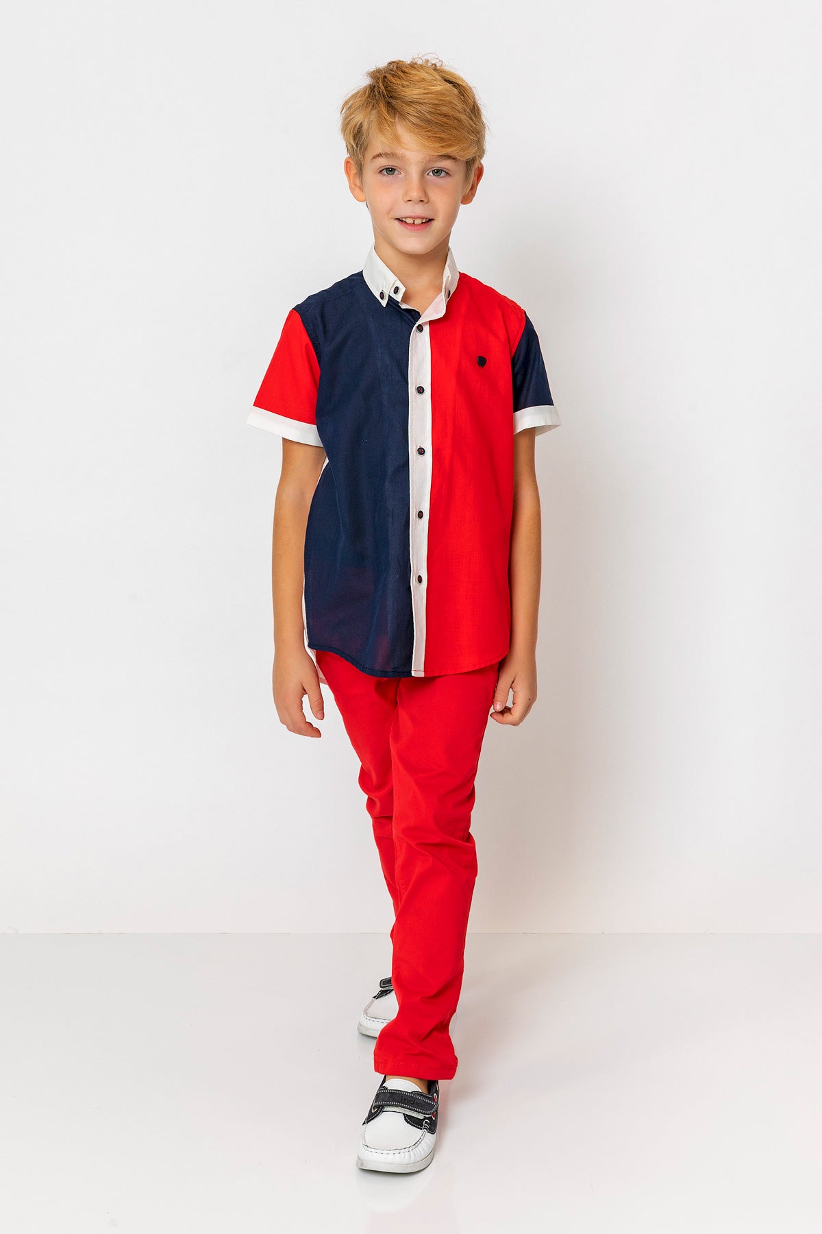 boys polo button down