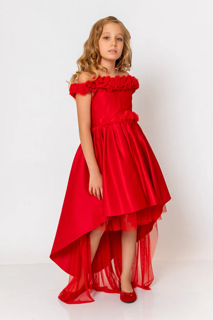 InCity Kids Girls Floral Belt Ruffle Bridesmaid Dress InCity Boys & Girls