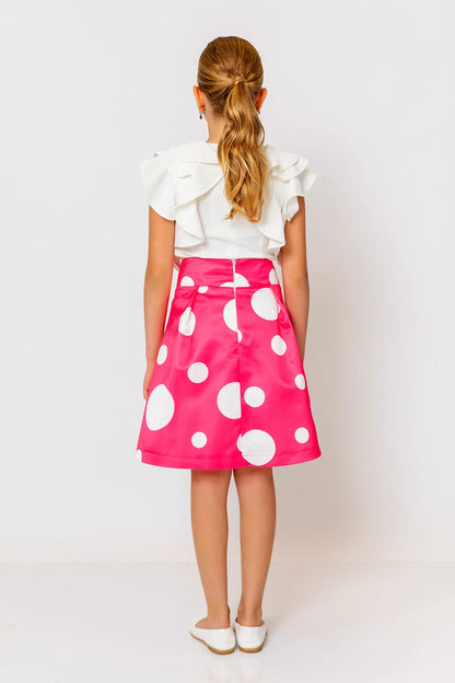 InCity Kids Girls Polka Dot Midi Fashion Skirt InCity Boys & Girls