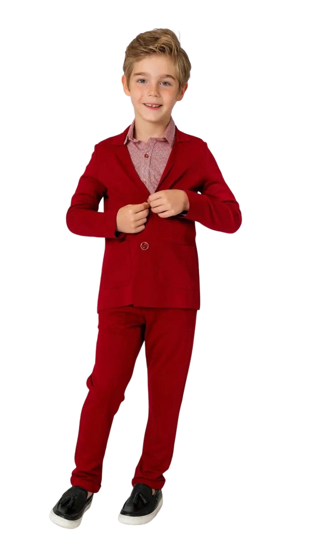 Boys burgundy hot sale suit jacket