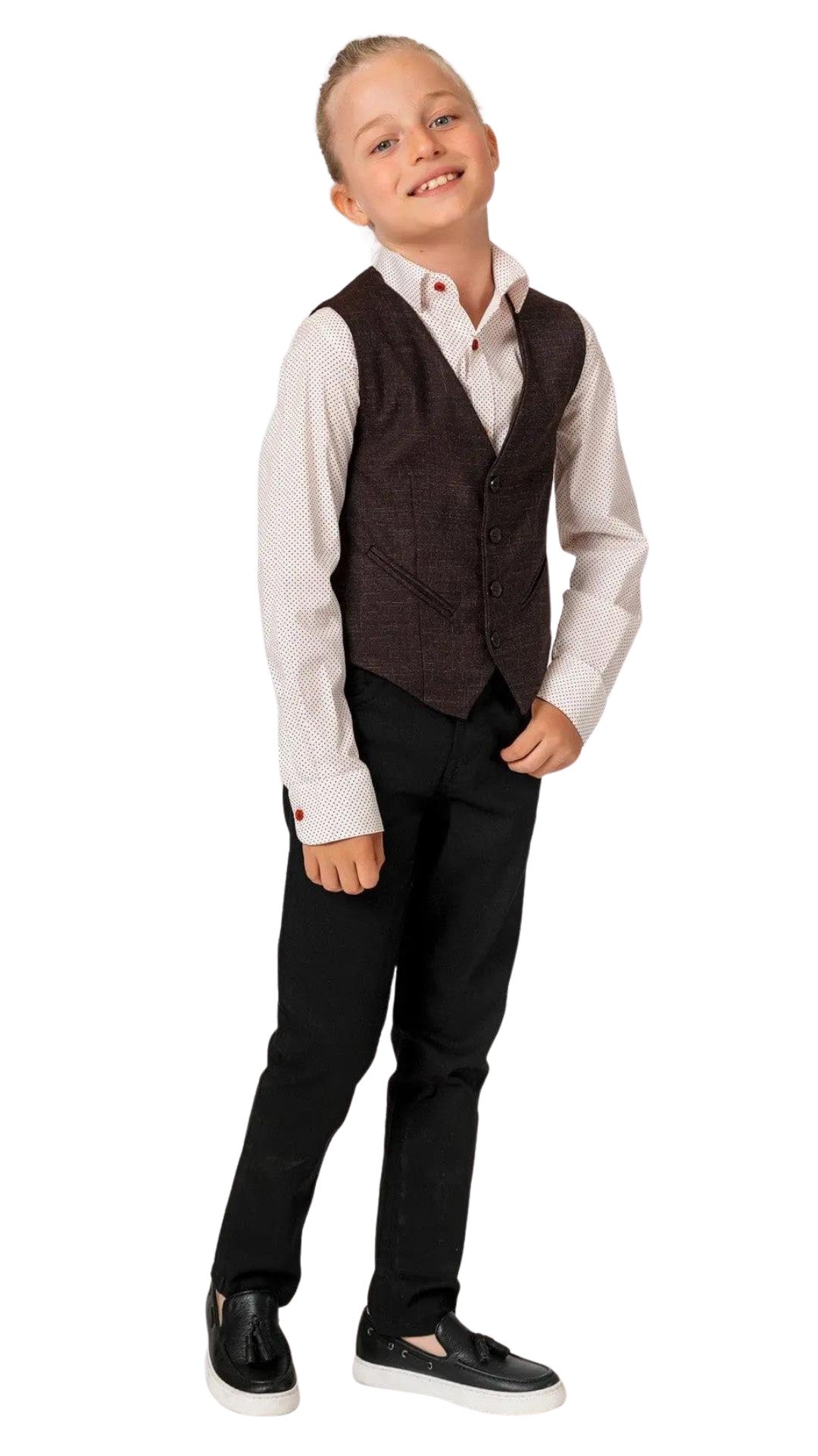 Boys deals burgundy vest