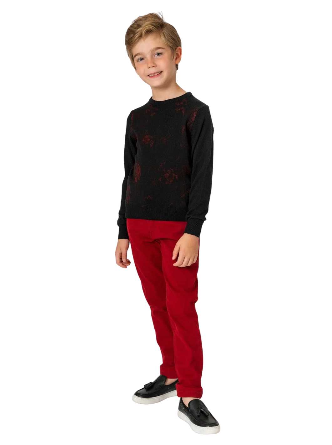 Boys red dress clearance pants