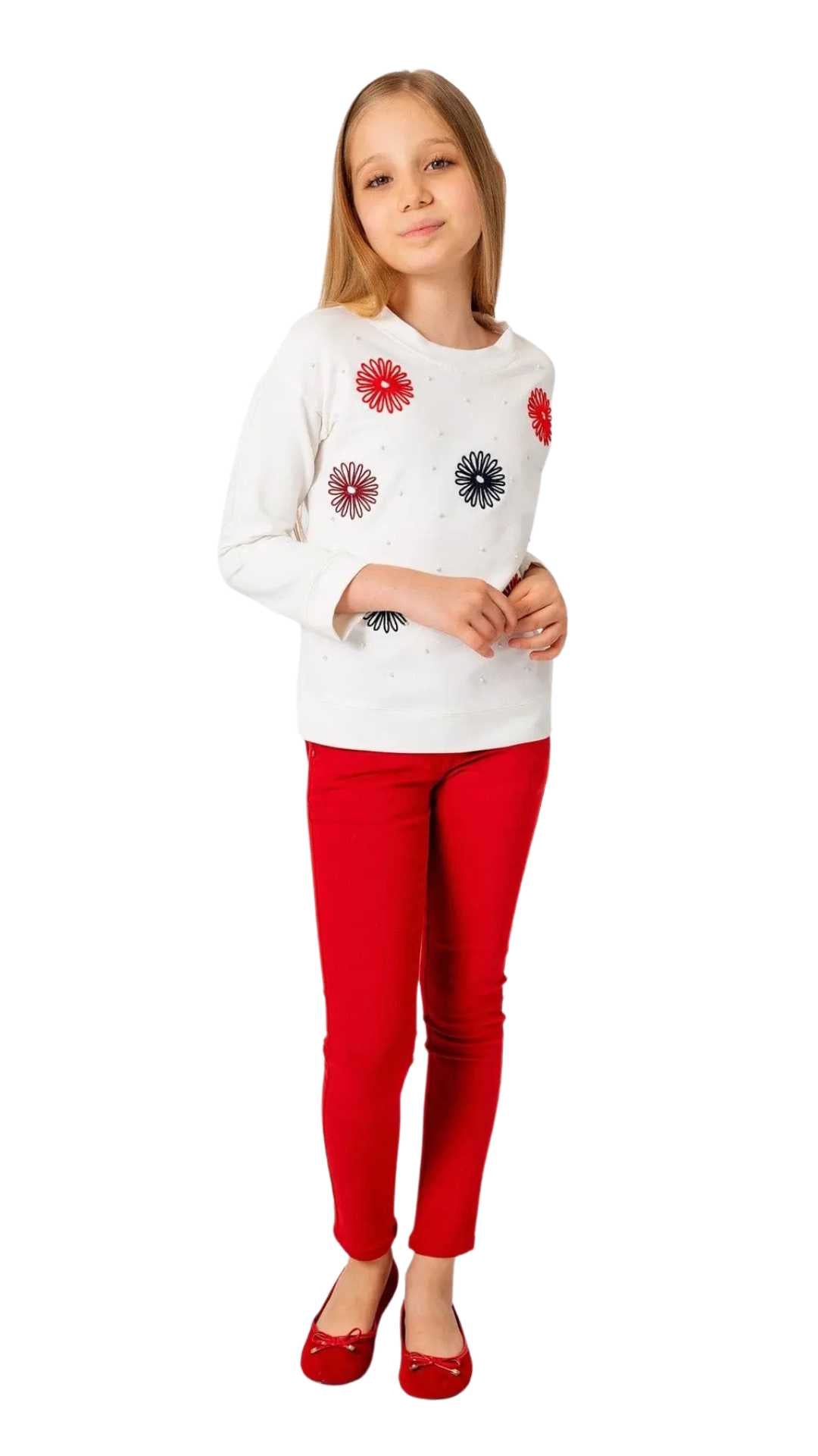 Girls red hotsell long sleeve shirt