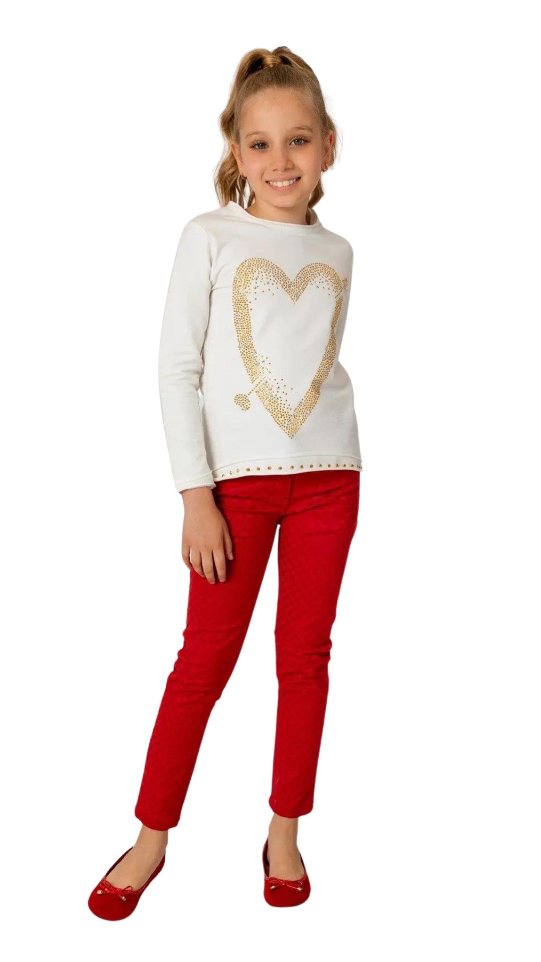 InCity Girls Tween 7-14 Years Fuchsia Red Mid-Rise Regular Fit Cotton Jakar  Dress Pants