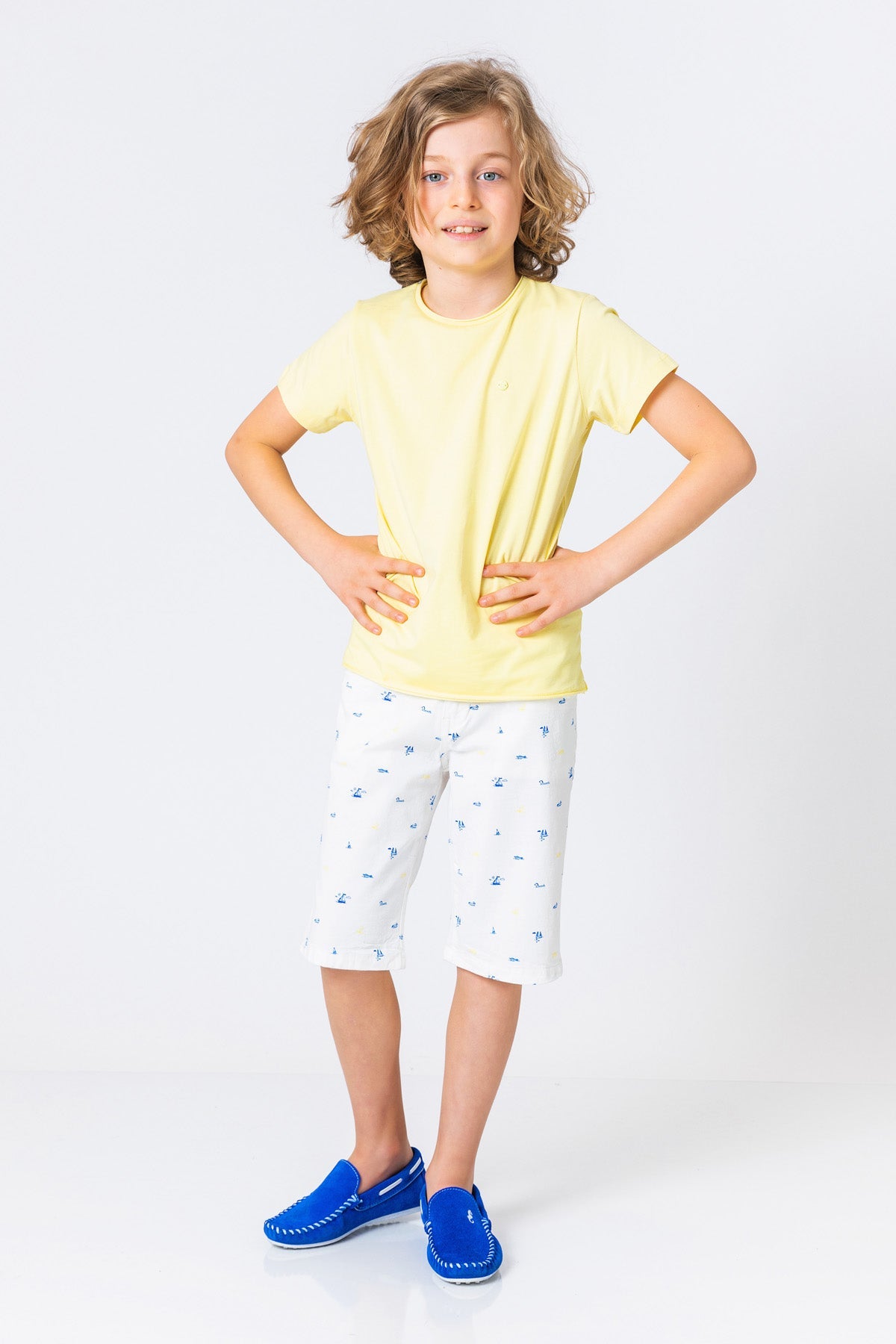 Neck T-Shirt Boys Solid Sleeve Round Basic Kids InCity Plain Short